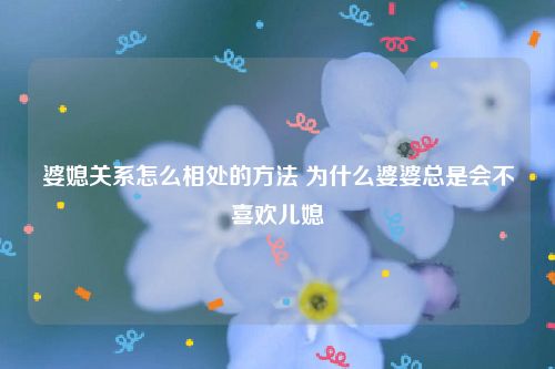 婆媳关系怎么相处的方法 为什么婆婆总是会不喜欢儿媳