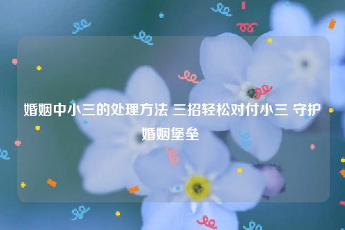 婚姻中小三的处理方法 三招轻松对付小三 守护婚姻堡垒 